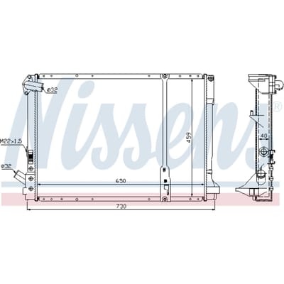 Radiator, motorkoeling NISSENS 63976A