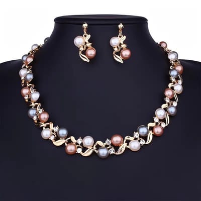 Livano Ketting - Dames - Staal - Nep zilver - Met Hanger - 3 Stuks - Nep Goud