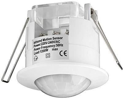 Infrarood Bewegingsmelder voor Inbouw Plafondmontage - 360° Detectie en 6m Bereik