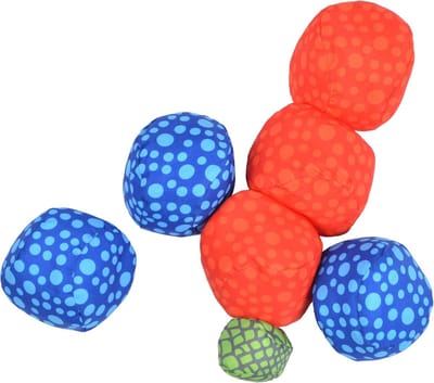 Jeu de Boules Set - Bocce Petanque - Buiten Spelen - Zachte Ballen - Met Tas - Rood Blauw