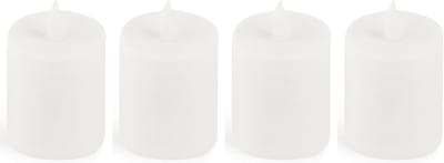 LED kaars buiten 4x witte graflichten LED met batterij permanente kaars LED kaarsen flikkerende vlam permanente brander LED begraafplaats kaars sfeerverlichting herdenkingskaars