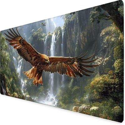 XXL Muismat - Bureau Onderlegger - Gaming Kantoor - Waterdicht Genaaid - 120x60 cm - Bruin