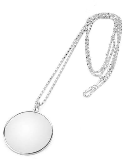 Allecto - Vergrootglas Ketting - 5X Loep - Draagbaar en Handig - Silver - Sieraden Inspectie - Perfect voor Lezen en Verzamelingen - Geschikt voor ...