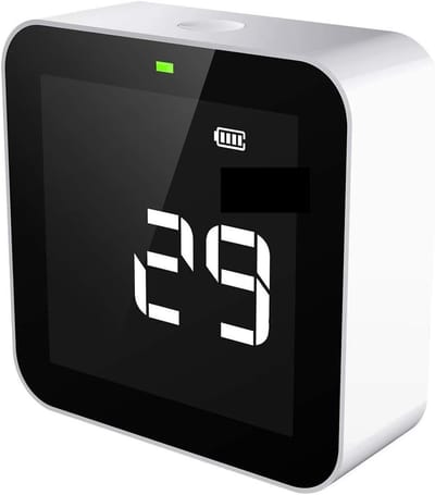 Luchtkwaliteit Monitor - Lucht Analyser - Gezonde Lucht - Elektrochemische Sensor - 6 Uur Batterij - Zwart