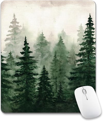 Bureauonderlegger Natuur - Muismat Laptop - Bureau Decoratie - Antislip Rubber - 24 x 20 cm - Groen