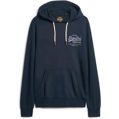 Superdry - Classic Heritage hoodie met vintage logo op de borst - Heren - Hoodies