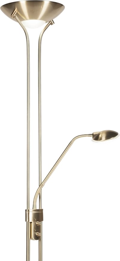 Lumidora Vloerlamp 75074 - FOSHAN - 2 Lichts - Ingebouwd LED - 18.0 Watt - 1620 Lumen - 2700 Kelvin - Goud - Messing (kleur) - Metaal - Met dimmer - ⌀ 25 cm
