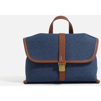 Japanse Dames Nieuwe Mode Nieuwe Suiyou Denim Kleine Crossbody Pendelen Veelzijdig Grote Capaciteit Enkele schouder Crossbody Tas brown