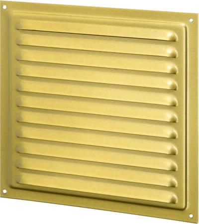 Metal ventilation grille, ventilation (gold, 20x20 cm)