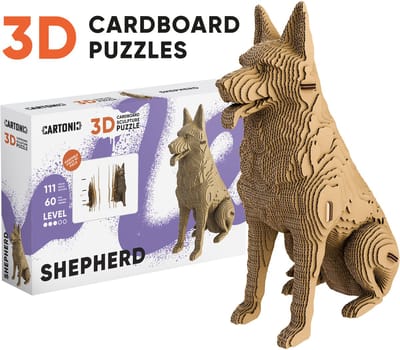 CARTONIC -SHEPHERD- 3D Puzzel-Speelgoed- Puzzel-DIY- Creatief- Karton- Kinderen en volwassen- 3D- puzzel