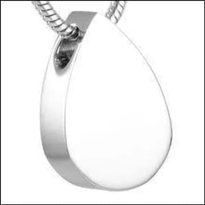 Aramat Jewels | Gedenkhangers | Stalen Ashanger Druppel | Druppel-zilverkleur-1.9x1.3cm | |20mm | Staal | Volwassenen | Verkleurd niet
