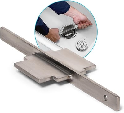 Afvoergereedschap voor 3 Tier Spoelbak - Roestvrijstalen Twist en Lever Afval Drain Tool voor Commerciële Keukens