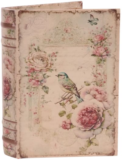 Baroque - Opberger - Opbergboek Vogel 20 cm - Groen - 20x14x4 - PU Leather
