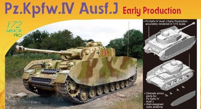 Dragon Modelbouwpakket Militaire voertuigen - 7409 Pz.Kpfw.IV Ausf.J Early Production Plastic - 1:72 - Modelbouw