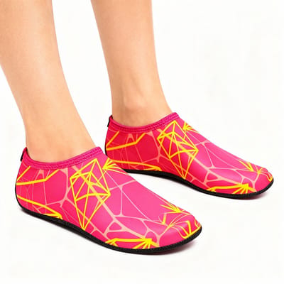 Snel drogende zwemschoenen - Ademende strandschoenen - Zachte en lichte schoenen op blote voeten - Anti-Slip Zwemschoenen - Bedrukte duiksokken - Waterschoenen voor Volwassenen - Geschikt voor cruisen, zwemmen, strand, zwembad, surfen - S