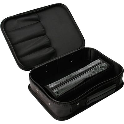 Mallette de rangement pour outils de coiffure, boîte à outils pour coiffeur, sac pour ciseaux de coiffure, organisateur de voyage noir
