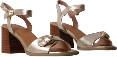 Brooke leren sandalen met hak