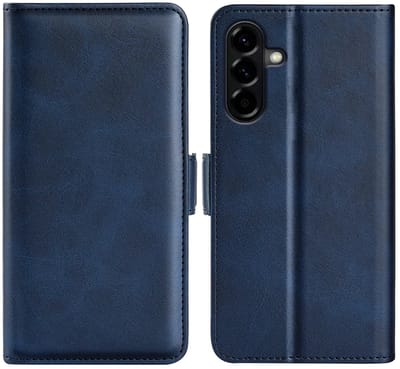 MobyDefend Hoesje - Geschikt voor Samsung Galaxy A57 - Luxe Wallet Book Case (Sluiting Zijkant) - Blauw