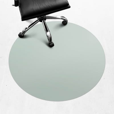 Wallfluent - Vloerbeschermer Bewolkte Salie - 100 cm - Lichtgroen Vloerbeschermer Bureaustoel - Rond - Vloerbeschermer PVC-Stoel Mat-Kantoordecoraties - Pastel- en aardse kleuren