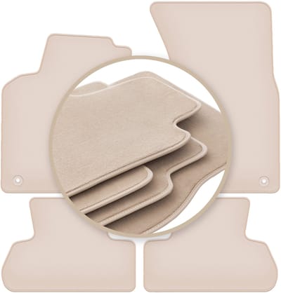 PREMIUM beige vloermatten voor: Audi Q5 I SUV 2008-2017
