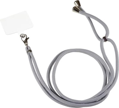 Telefoonkoord Universeel - Koord - Cord - Telefoonbandjes - Ketting voor Smartphone Koord - Phone Cord - Telefoonketting - Grijs