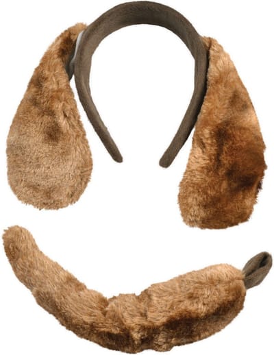 Rubies VVerkleed set hond - oortjes/staart - bruin - voor kinderen