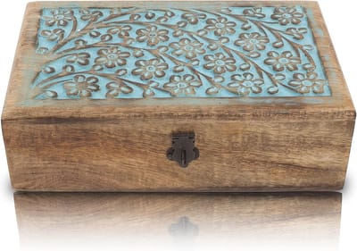 Houten Sieraden Doos met Lock & Key - Handgemaakt, Decoratief, en Duurzaam - Perfect als Verjaardagscadeau en Housewarming Gift
