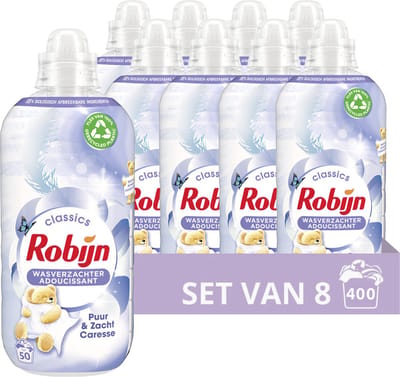 Robijn Classics Puur & Zacht ​Wasverzachter - 8 x 50 wasbeurten - Voordeelverpakking