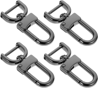 Karabijnhaak set - Draaibare clips - DIY sieraden maken - Met draaischarnier - 4-delig - Zwart