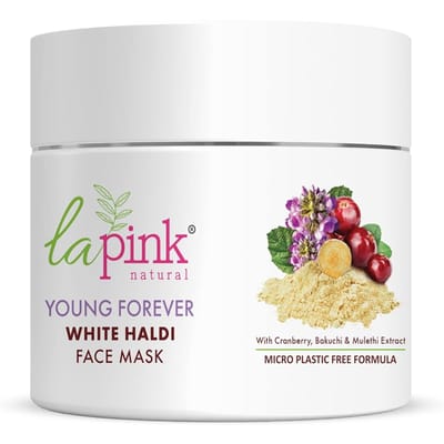 La Pink Young Forever Gezichtsmasker | 100% Microplasticvrije Formule | Vermindert Fijne Lijnen, Pigmentatie, Donkere Vlekken | Voor een Jongere Stralende Huid | 100g white