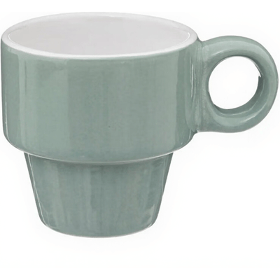 Secret de Gourmet rek met 6 Coloroma kopjes van 50 ml - 9,5 x 9 cm, 23,2 cm