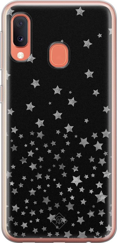 Casimoda® hoesje - Geschikt voor Samsung A20e - Counting The Stars - Backcover - Siliconen/TPU - Grijs