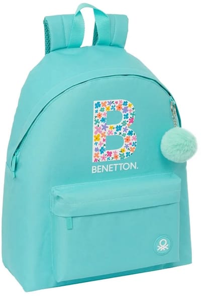Schoolrugzak Benetton Letter Groen 33 x 42 x 15 cm