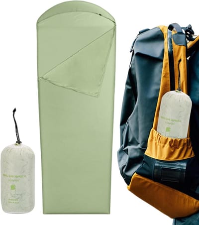 Douchetas Reislaken - Slaaplinnen Zak - Kamperen Avontuur - Versterkte Hygiëne - 210 x 80 cm - Groen