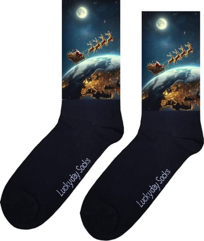 Kerst - Verjaardag cadeau - Grappige sokken - Print sokken - Leuke sokken voor heren en dames - Moederdag - Vaderdag - Cadeau voor hem en haar - Kerstcadeau - Vrolijke sokken - Wereld - Valentijns cadeau - Sokken waar je vrolijk van wordt - 37-44