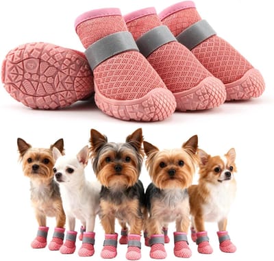 Schoenen, antislip hondenlaarsjes voor gewonde poten, ademende en verstelbare beschermers voor kleine en middelgrote honden