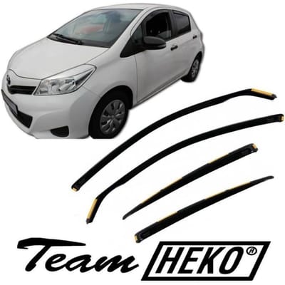 J&J AUTOMOTIVE | Heko Deflecteurs d'air Déflecteurs de Vent Pour Toyota Yaris 5P. Berlina 2010-2014