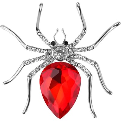 Bague Araignée Ouverte Halloween Araignée Géante Exagérée Cristal Zircone Bague Statement Pour Femmes Bijoux Punk Gothique Cadeau d'Halloween resizable gray