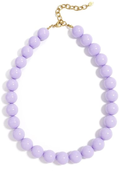 Grote gekleurde ketting lila - kralenketting dames - Roestvrij staal - Nikkel vrij - Cadeau voor vrouw - Sieraden voor dames