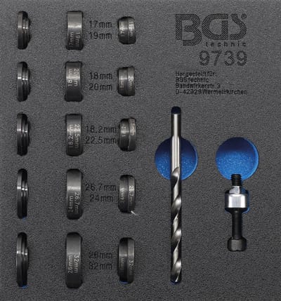 BGS Gatstansset voor inparkeersensoren Ø 17 - 32 mm