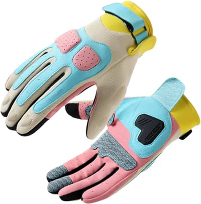 Zomer Dames Motorhandschoenen – Ademend Motocross & Motorrijden Handschoenen voor Vrouwen, Meisjes & Tieners - Touchscreen Fietshandschoenen Motorbike Riding - Roze - Maat M