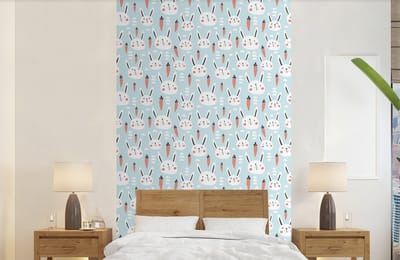 Behang - Fotobehang Konijn - Dieren - Kind - Breedte 150 cm x hoogte 240 cm