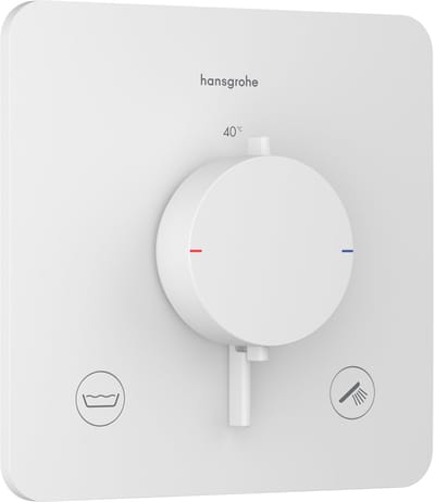 Hansgrohe Ecostat Comfort Q - Thermostatische inbouwkraan, voor 2 functies, mat wit 33717700