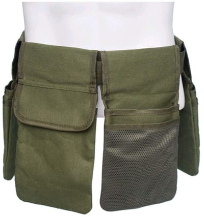 Dailygoods- Opbergtas Tuingereedschap - Canvas Tas - Gereedschapsriem - 4 Zakken - Verstelbare Heupband - Stevige Bevestigingsband - Tuingereedschap Riem