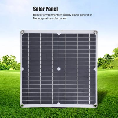 Zonnepaneel Kit - Draagbare Energie - Buiten Opladen - Dubbele USB Poorten - 35W Vermogen - Zwart