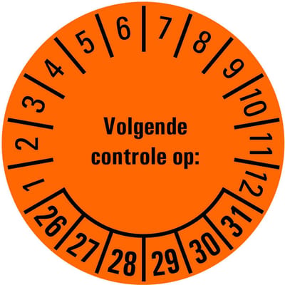 Volgende controle op sticker 26-31 - vel 20 mm - 36 per kaart