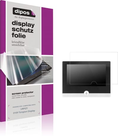 dipos – 2x Beschermfolie geschikt voor URPIZY 0109 Türspion Display | Krasbestendige & heldere Screenprotector Ultra-Thin