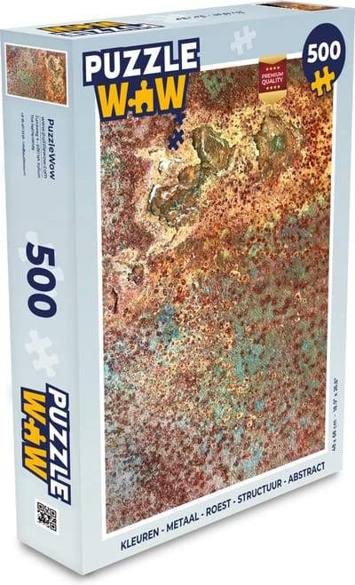 Puzzel Kleuren - Metaal - Roest print - Structuur - Abstract - Legpuzzel - Puzzel 500 stukjes