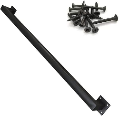 Trapleuning Metaal - Handgreep Veiligheid - Veilig Traplopen - Smeedijzeren Beugels - 300 cm - Zwart
