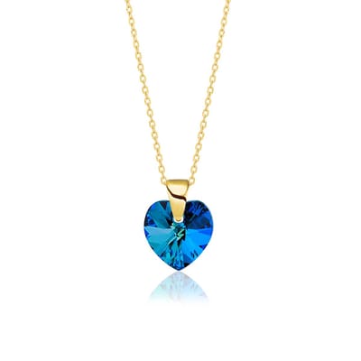 Montebello Ketting Aella KHG432 - Swarovski Hart - 925 Zilver Verguld - Ø10mm - 40cm
